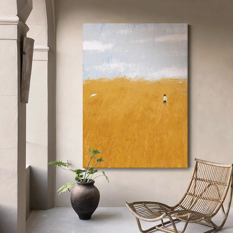 Gold pure hand-painted texture oil painting scenery CA0073
