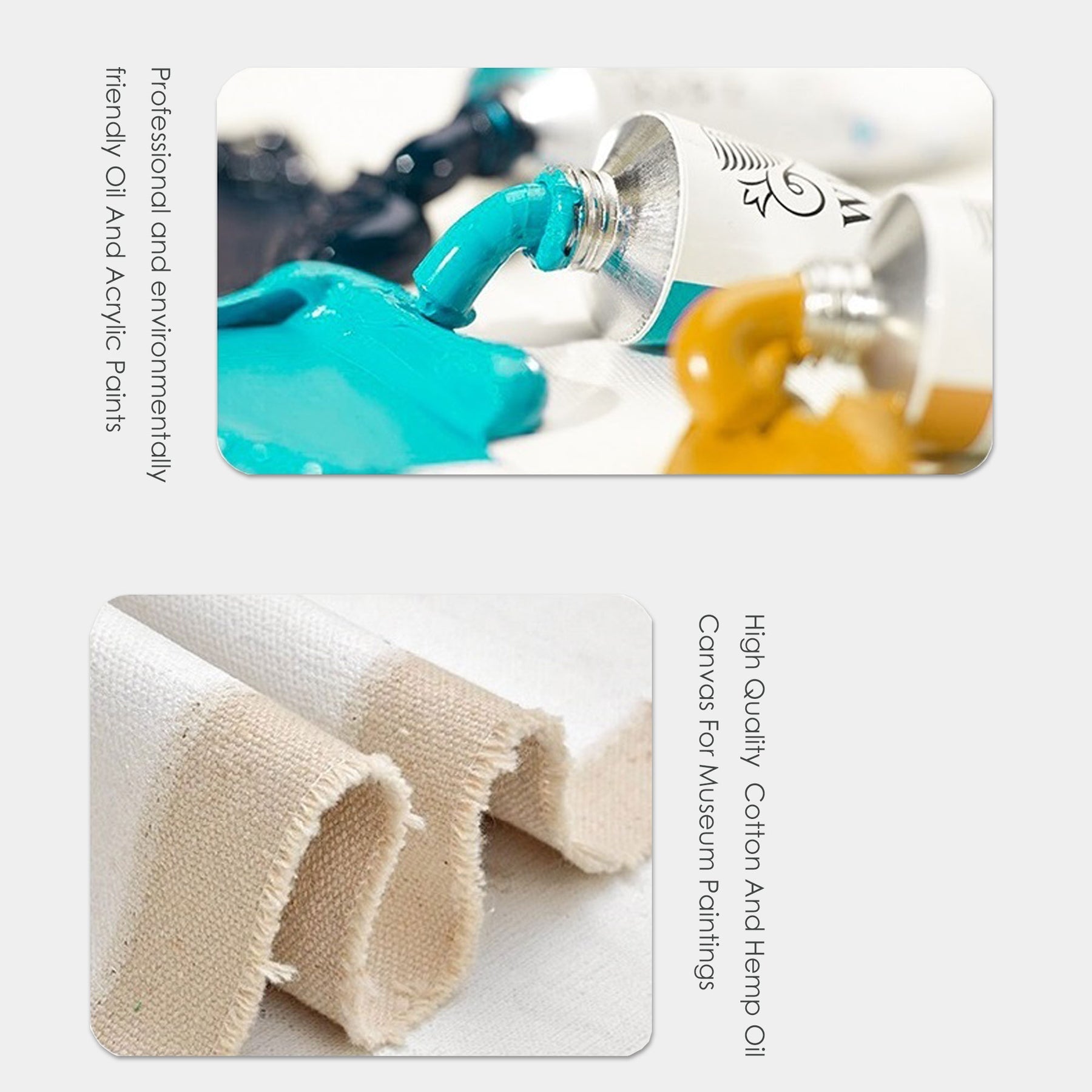 Materials and materials used in the production of art paintings