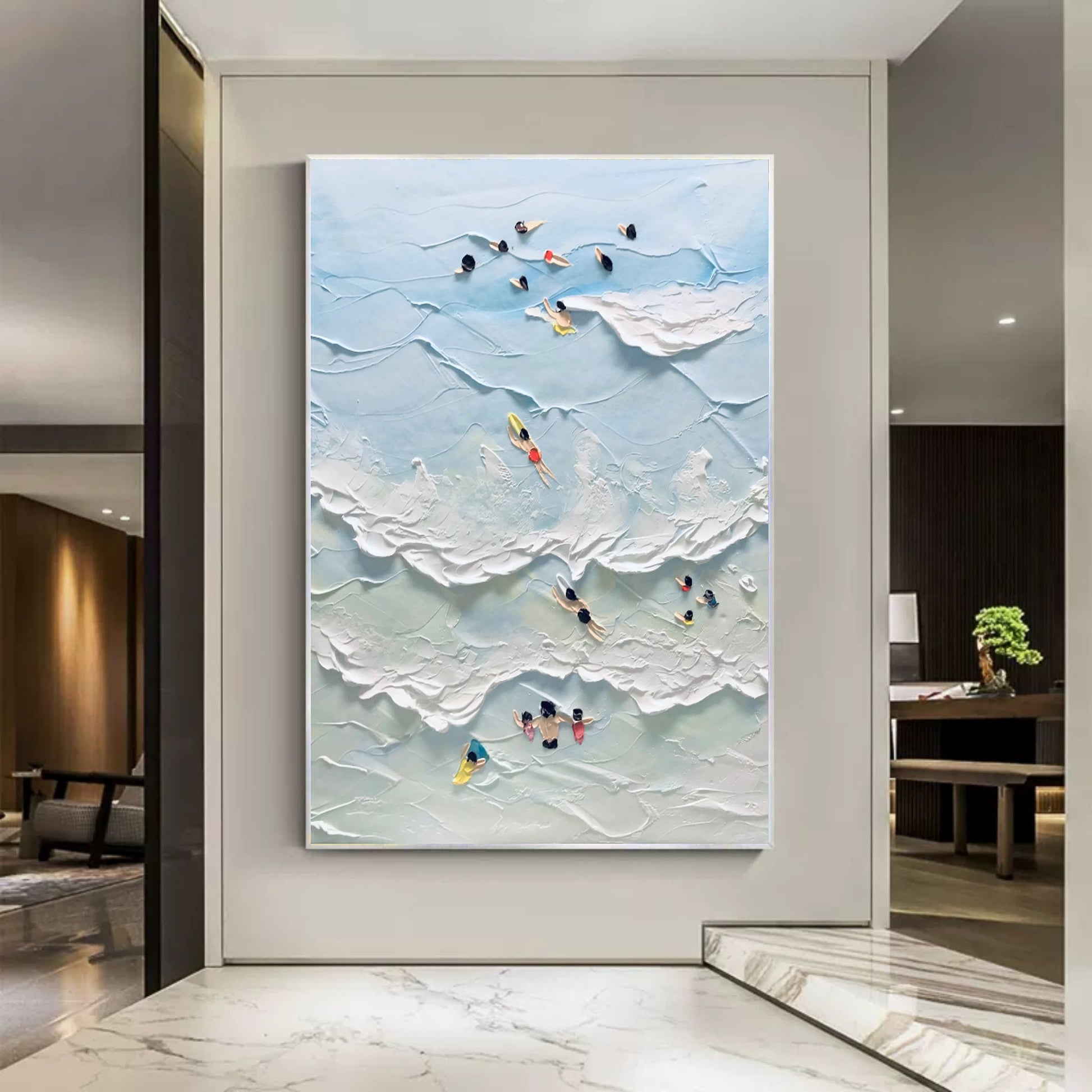 Plaster Art Texture Painting in the proch