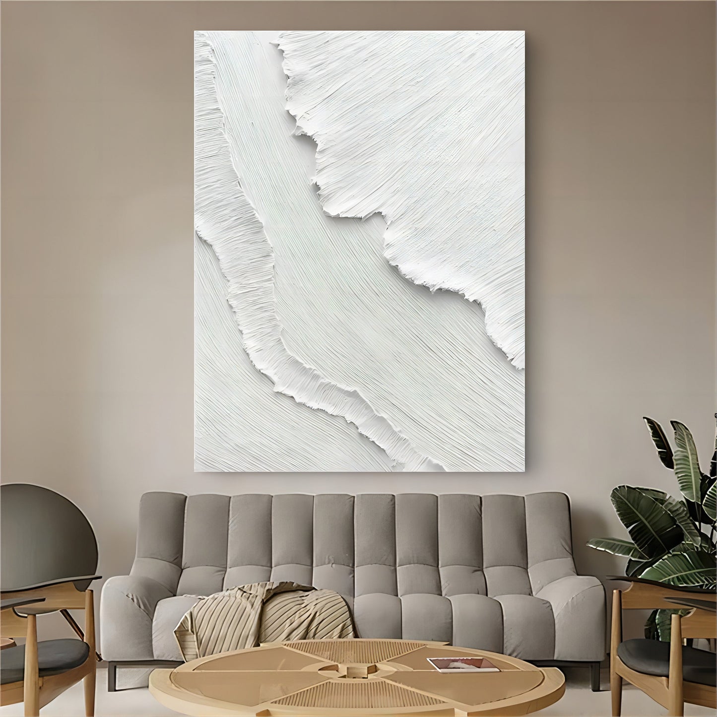 Plaster Art Texture Painting, living room texture decoration painting
